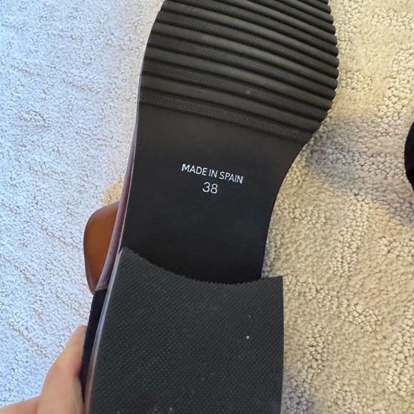 Beautiful brown leather + navy suede boots size 38 from Spain - Picture 5 of 7